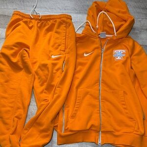 Nike Orange Zip Hoodie & Joggers Set with Tennessee Volunteers Logo Size M Men’s
